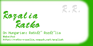 rozalia ratko business card